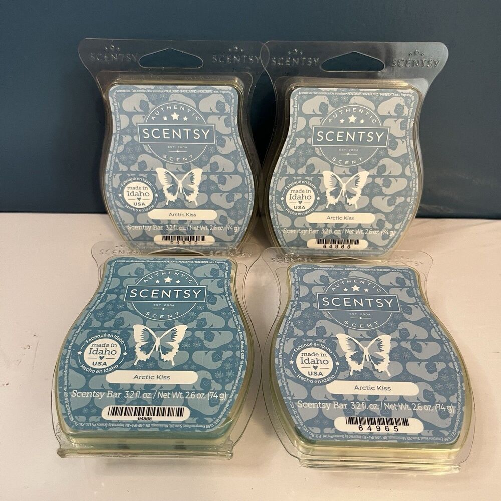 Scentsy ARCTIC KISS Wax Bars Lot of 4 New Retired